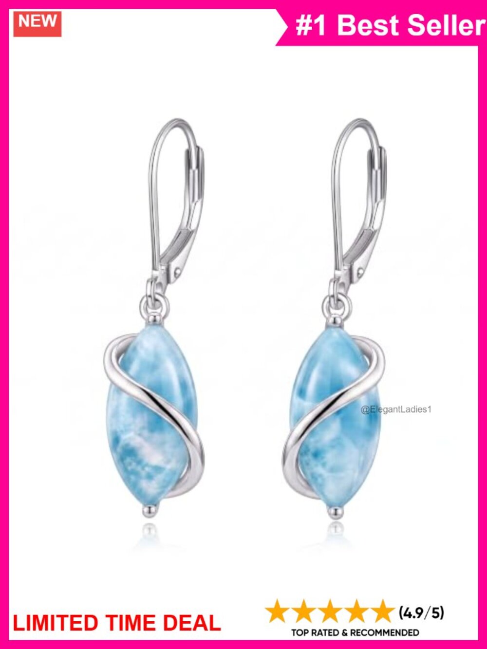 Marquise Gemstone Drop Dangle Earrings for Women Hypoallergenic